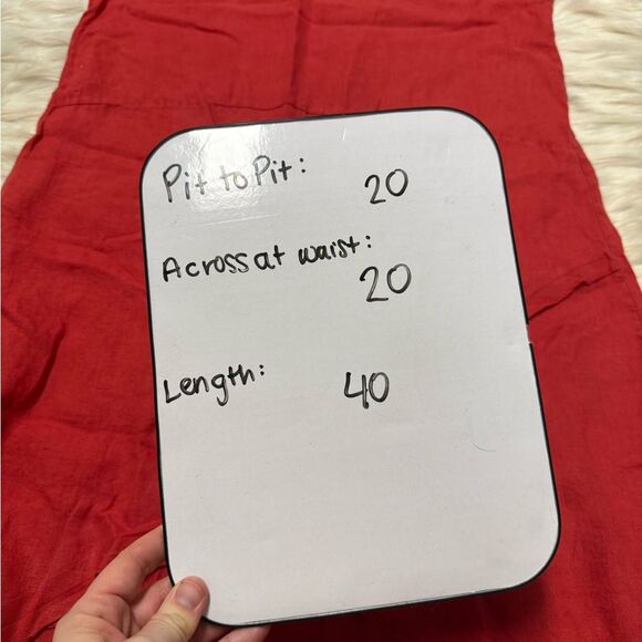 Klasiks Italian Linen Dress in Red - Small - Picture 4 of 4